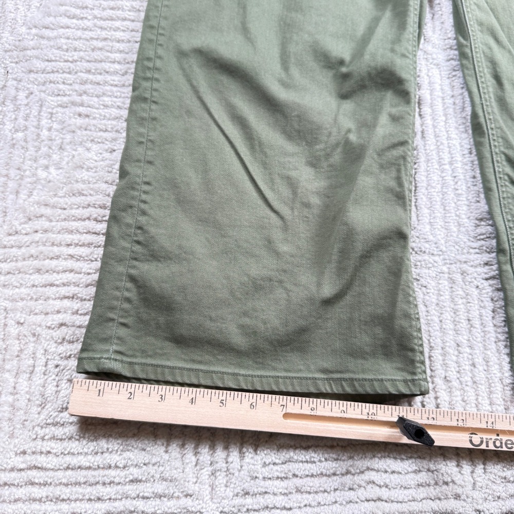 Quince Bella Wide Leg Jeans Womens 33 Loden Green Stretch High Rise Denim Olive - Picture 3 of 11